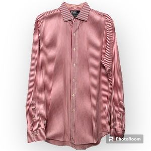 Polo by Ralph Lauren Button Down Shirt in Red and White